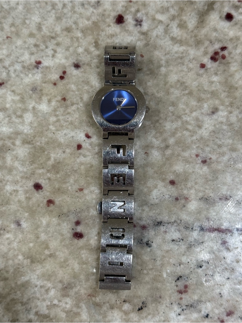 Fendi Stainless Steel 3050 L Ladies Quartz Watch Blue Dial (NEEDS NEW BATTERY)